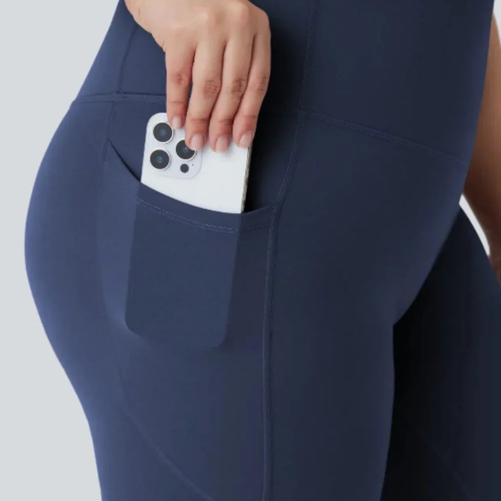 NWT HALARA Leggings 2XL 20W-22W Butt Lifting Shaping Pockets Mood Indigo Blue - Picture 5 of 9